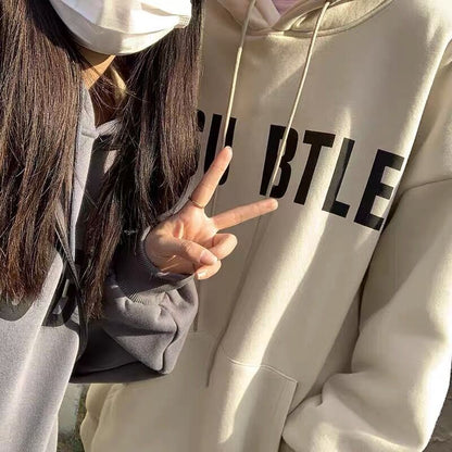 American Style Herren Kapuzenpullover – Plus Size, Samt, Locker, Herbst & Winter