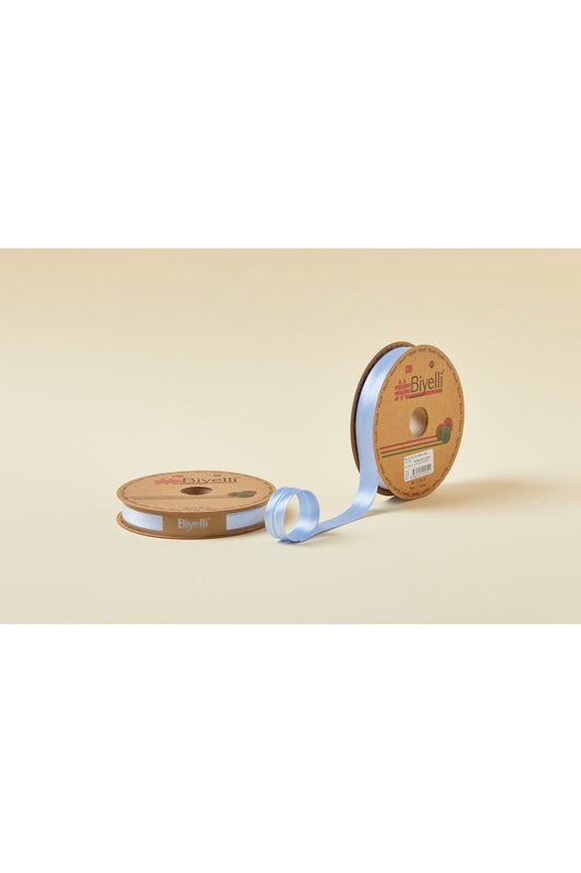 Biye Saten Katlý 052 Koyu Mavi 2 cm 25 Metre %100 Polyester