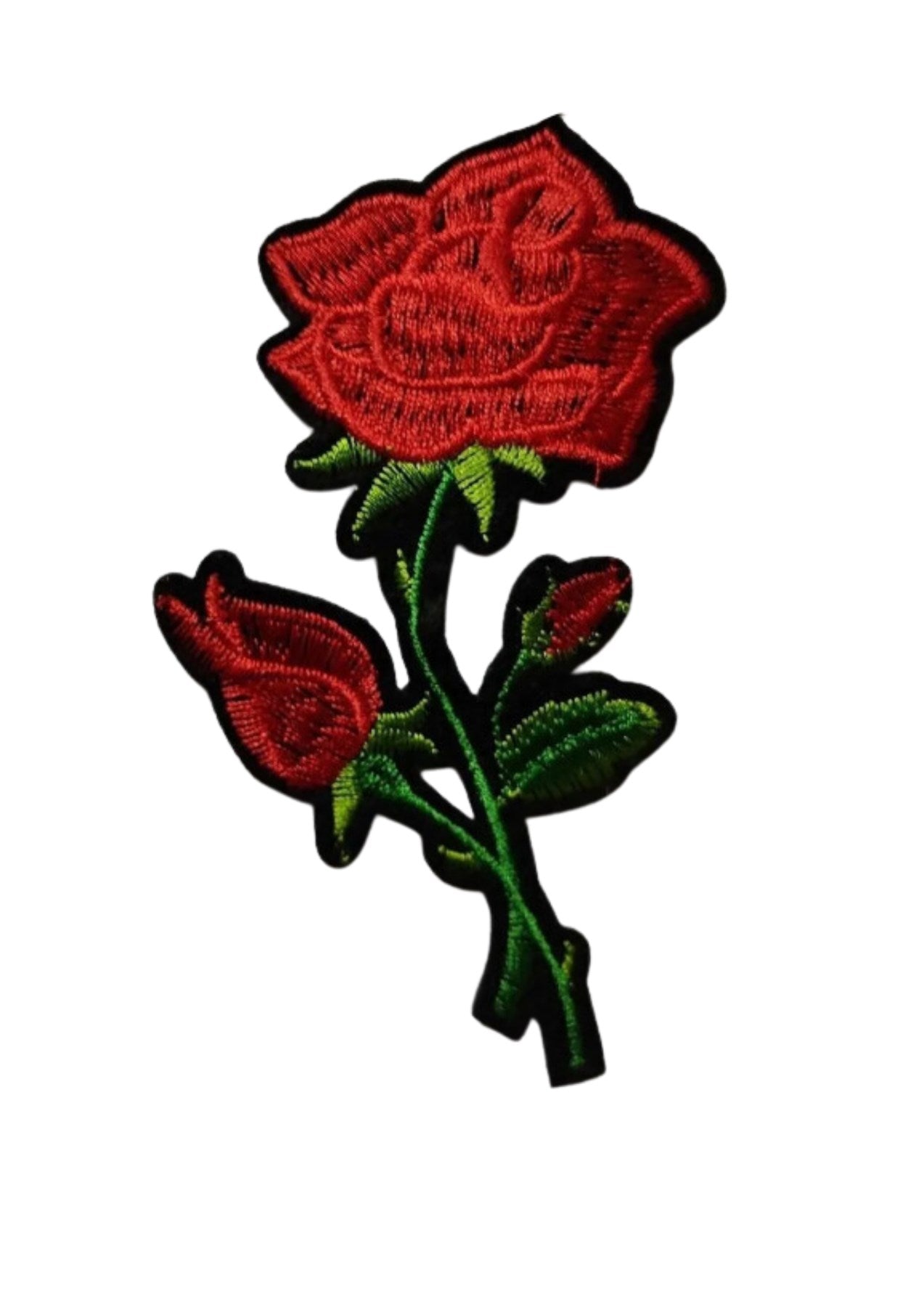 Aplike Ütü Ýle Yapýþan Gül Büyük Arma 15x5 cm