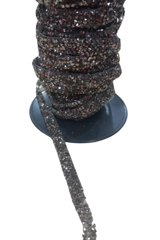 Silikonlu Yapýþtýrma Taþ Þerit 2 cm Siyah 1 Metre