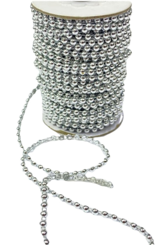 Dikilebilir Sýralý Ýnci Tekli En 1 cm Gümüþ 10 Metre
