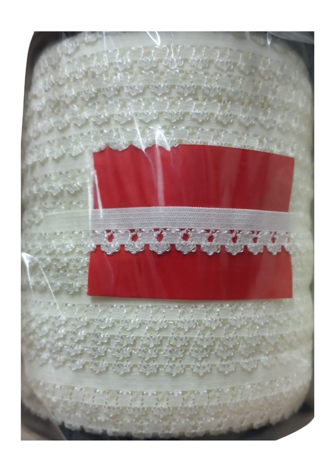 Çamaþýr Lastiði Dantelli 1 cm 75 Metre 1 Top Kýrýk Beyaz