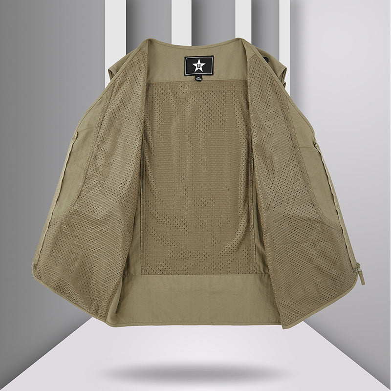 Outdoor Herren Weste – Groß, Multi-Taschen, Freizeit & Abenteuer