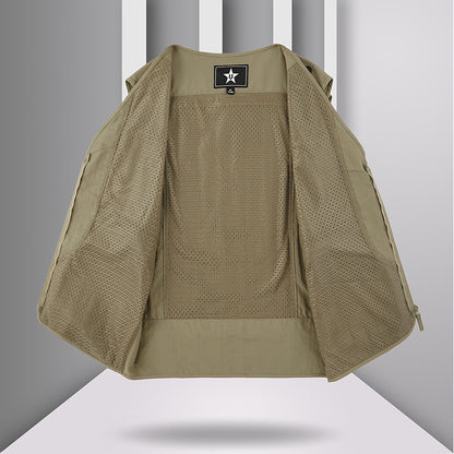 Outdoor Herren Weste – Groß, Multi-Taschen, Freizeit & Abenteuer