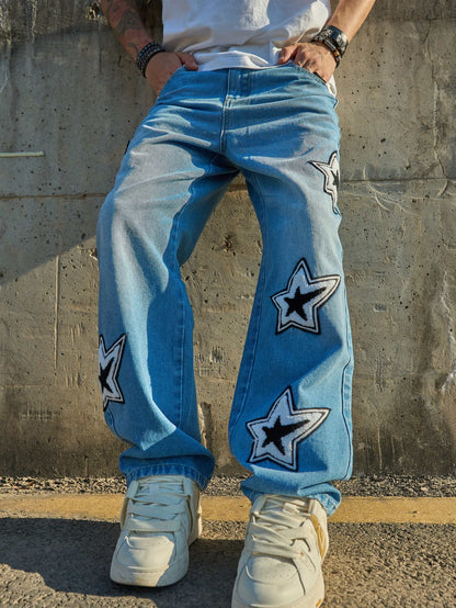 Fashion Einfach Locker Gerade Lässige Jeans – Herren & Damen