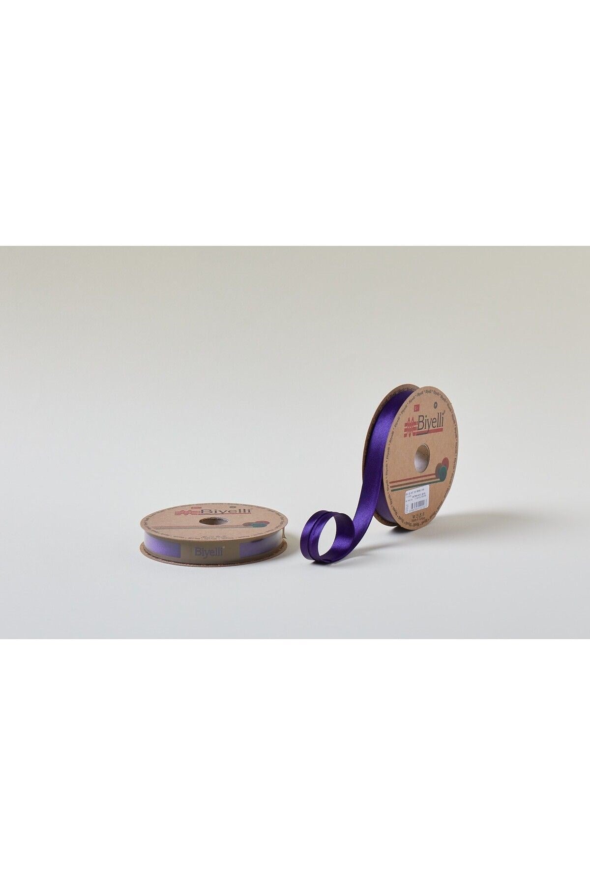 Biye Saten Katlý 019 Koyu Mor 2 cm 25 Metre %100 Polyester